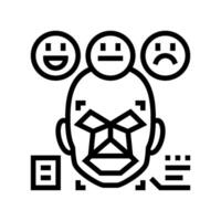 sentiment analysis face nlp line icon illustration vector