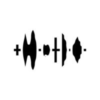 speech waveform nlp glyph icon illustration vector