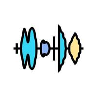 speech waveform nlp color icon illustration vector