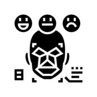 sentiment analysis face nlp glyph icon illustration vector