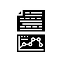 text analysis graph nlp glyph icon illustration vector