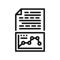 text analysis graph nlp line icon illustration vector