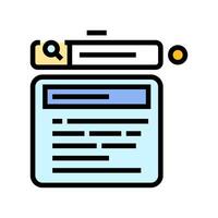 autocomplete nlp color icon illustration vector