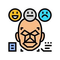 sentiment analysis face nlp color icon illustration vector