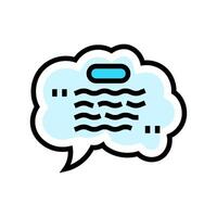 context bubble nlp color icon illustration vector