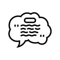context bubble nlp line icon illustration vector