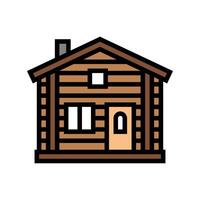 log cabin redneck color icon illustration vector