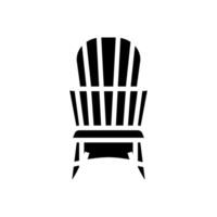 rocking chair slow living glyph icon illustration vector