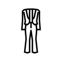 leather luxe suit stylish clothes line icon illustration vector