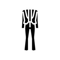 leather luxe suit stylish clothes glyph icon illustration vector