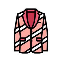 bold blazers stylish clothes color icon illustration vector