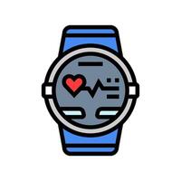 pulse graph watch screen wearable fitness color icon illustration vector