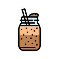 nut butter smoothie meal drink color icon illustration vector