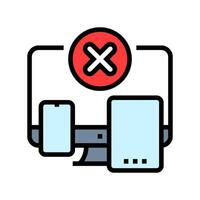 digital detox mindful tech engagement color icon illustration vector