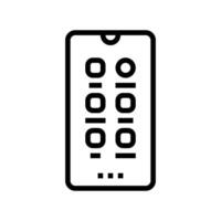 minimalist digital device mindful tech line icon illustration vector