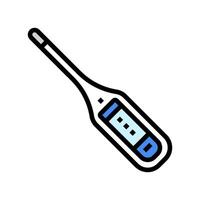 thermometer digital display personalized health color icon illustration vector
