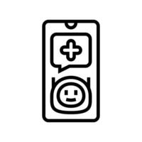 ai powered health assistant personalized line icon illustration vector