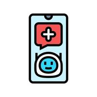 ai powered health assistant personalized color icon illustration vector