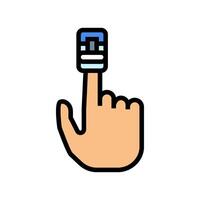 smart blood oxygen monitor health tech color icon illustration vector
