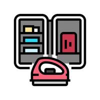 waxing kit snowboard color icon illustration vector