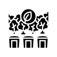 eco friendly waste disposal nature sustainable fitness glyph icon illustration vector