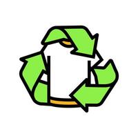 recycle clothing thrift driven fashion color icon illustration vector