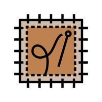 patch repair thrift driven fashion color icon illustration vector