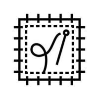 patch repair thrift driven fashion line icon illustration vector