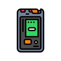 avalanche transceiver mountain skiing color icon illustration vector