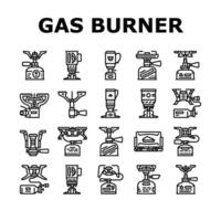 gas burner stove cooktop set. vector