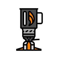 flame gas burner stove color icon illustration vector