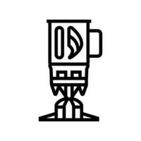 portable gas burner stove line icon illustration vector