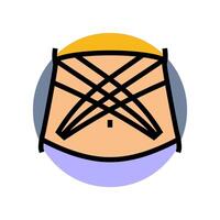 application for lymphatic drainage color icon illustration vector
