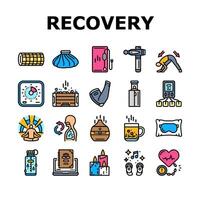 recovery wellness practices set symbol vector