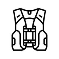hydration vest pack running accessories line icon illustration vector