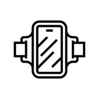 phone armband running accessories line icon illustration vector