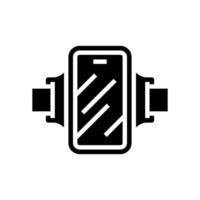 phone armband running accessories glyph icon illustration vector