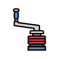 winch handle sailing sport color icon illustration vector