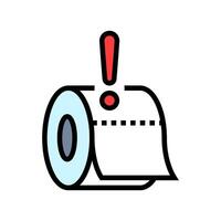 diarrhea warning color icon illustration vector