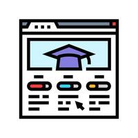 course progress bar education platform color icon illustration vector