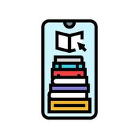 study resources education platform color icon illustration vector