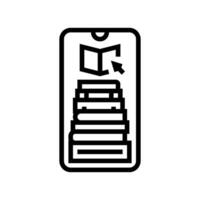 study resources education platform line icon illustration vector