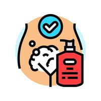 use an intimate wash for sensitive areas color icon illustration vector