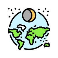 solar eclipse navigation geographical color icon illustration vector