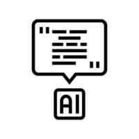 ai speech bubble social robotics line icon illustration vector