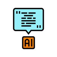 ai speech bubble social robotics color icon illustration vector
