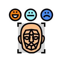 emotion detection social robotics color icon illustration vector