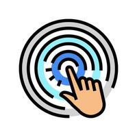 touch sensor social robotics color icon illustration vector