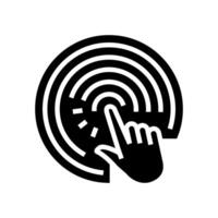 touch sensor social robotics glyph icon illustration vector