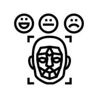 emotion detection social robotics line icon illustration vector